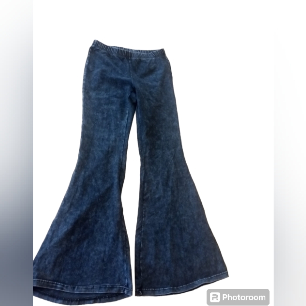 New Mix Brand Ladies Flair Elastic Waist Pull On Jeans Size Small